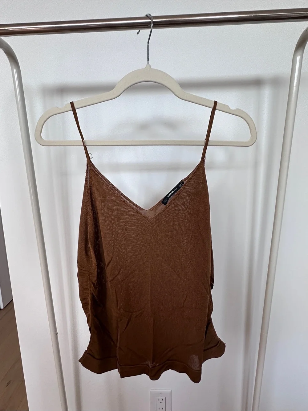 Zara Rust-Brown Knit Tank - Picture 3 of 4